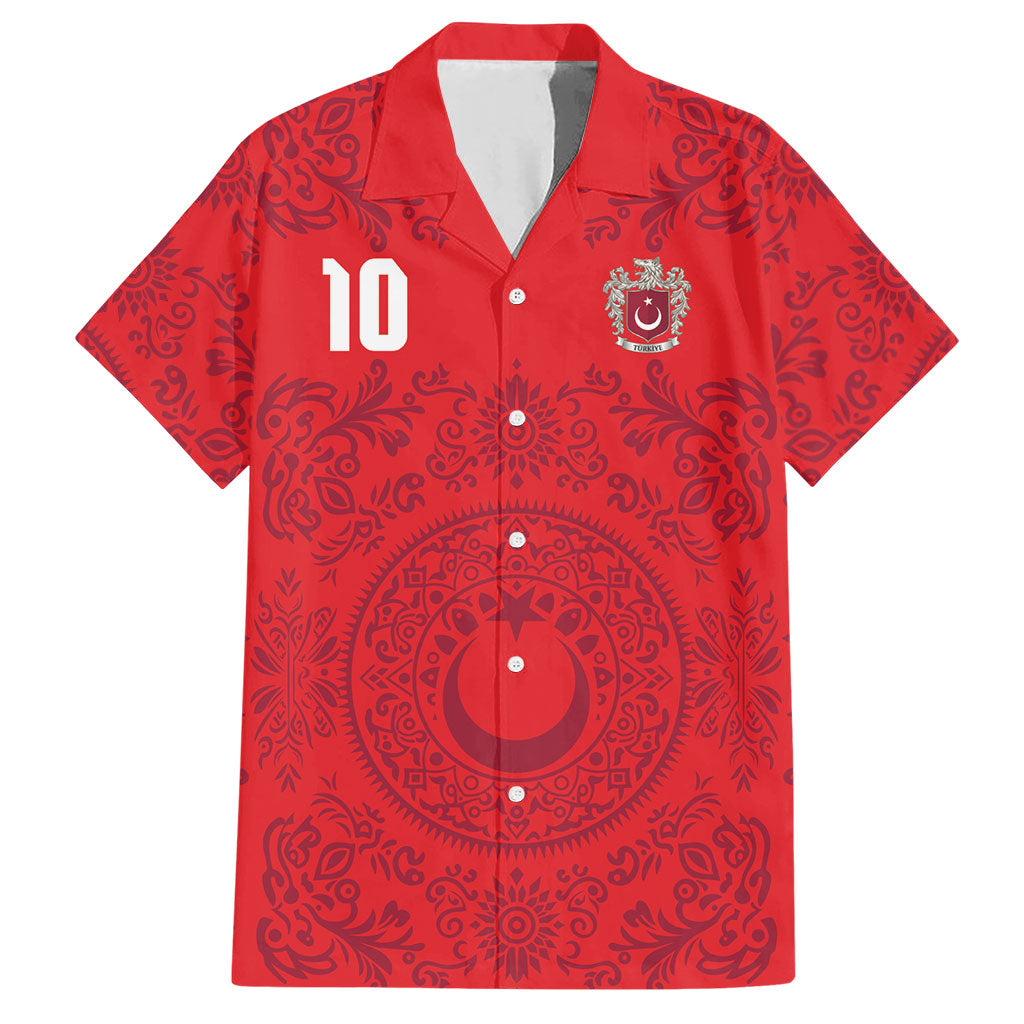 Custom World Football 2026 Turkey Hawaiian Shirt Crescent Stars Ottoman Baroque Pride
