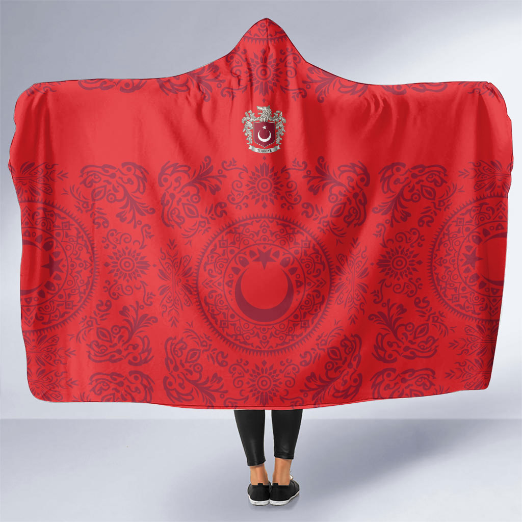 World Football 2026 Turkey Hooded Blanket Crescent Stars Ottoman Baroque Pride