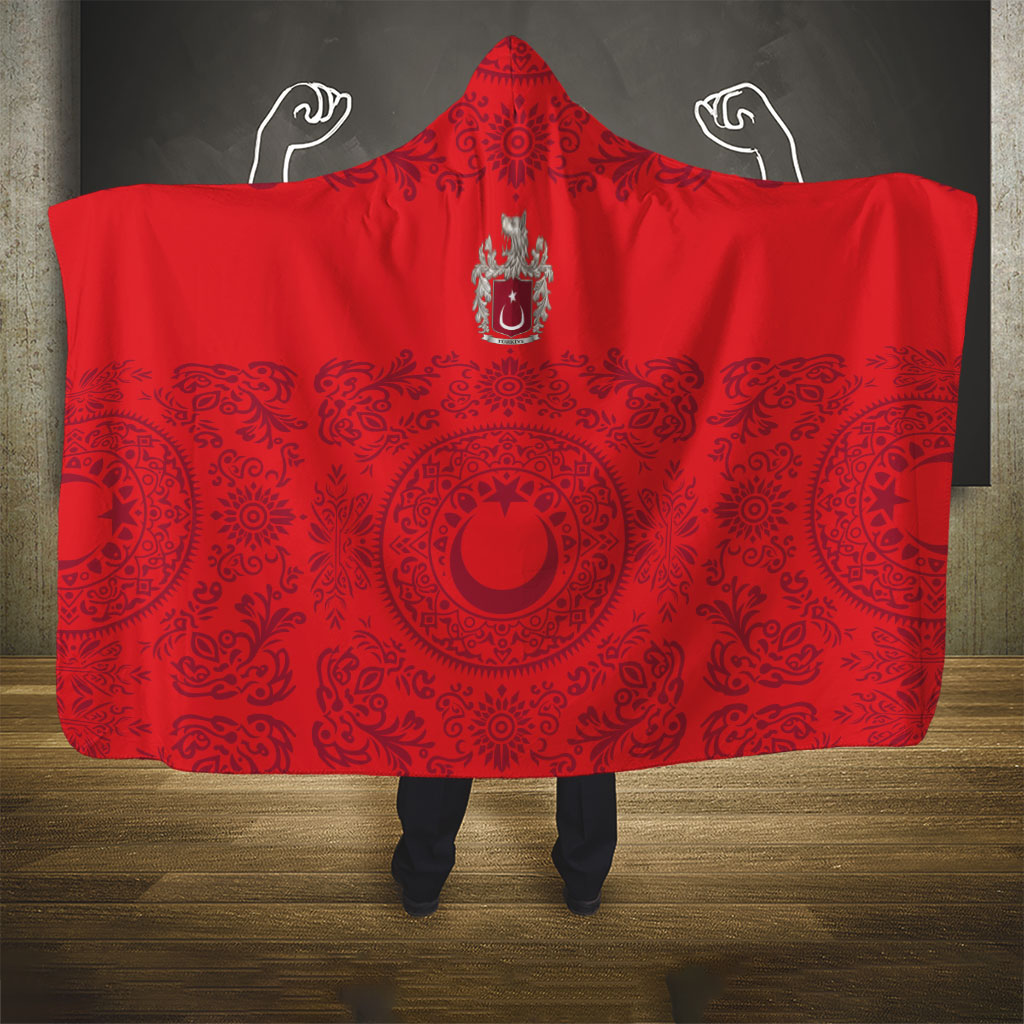 World Football 2026 Turkey Hooded Blanket Crescent Stars Ottoman Baroque Pride