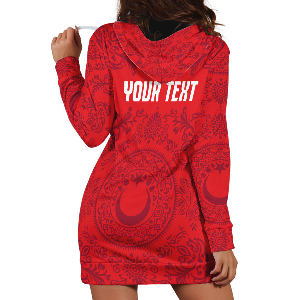 Custom World Football 2026 Turkey Hoodie Dress Crescent Stars Ottoman Baroque Pride