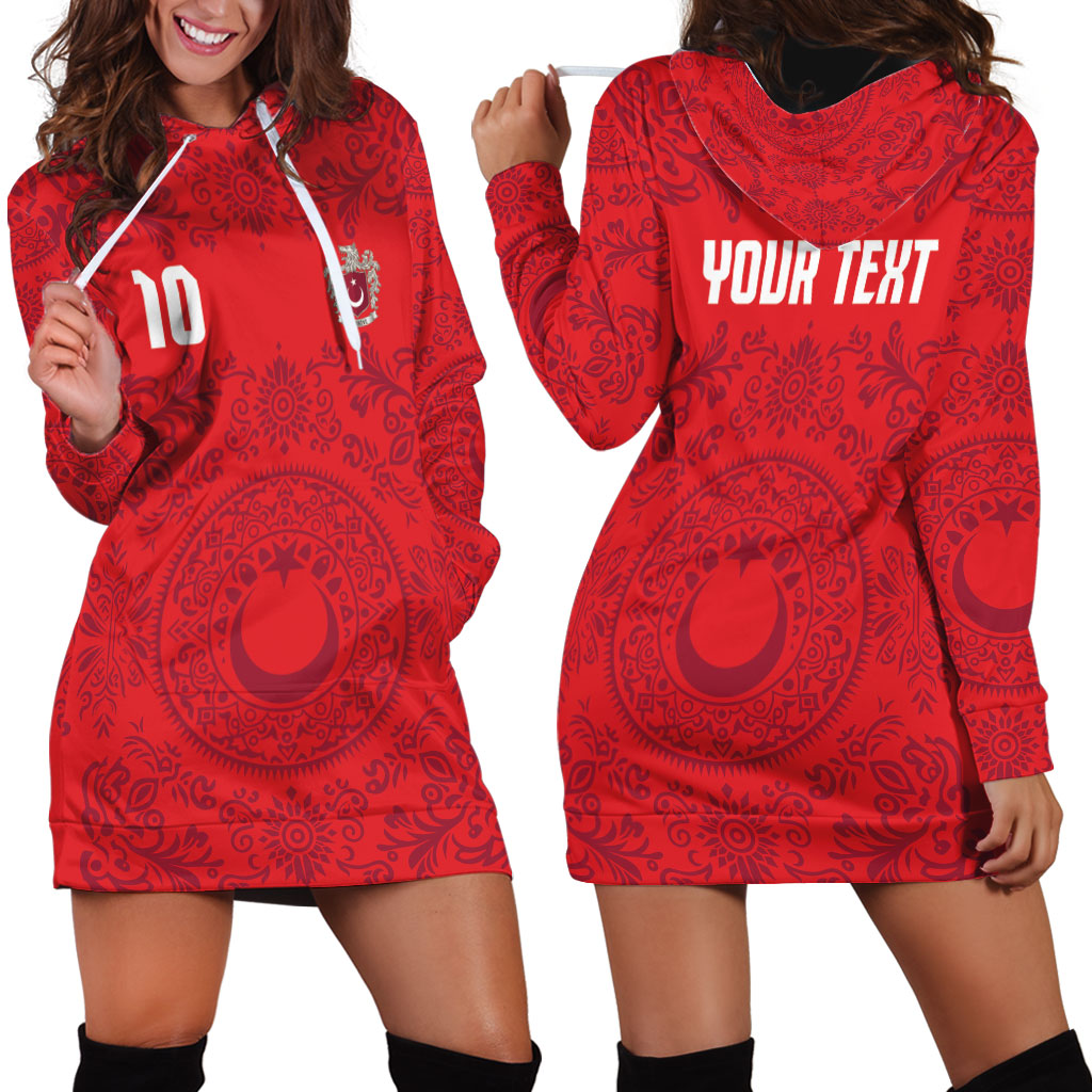 Custom World Football 2026 Turkey Hoodie Dress Crescent Stars Ottoman Baroque Pride