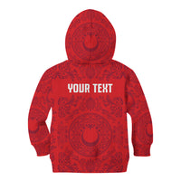 Custom World Football 2026 Turkey Kid Hoodie Crescent Stars Ottoman Baroque Pride