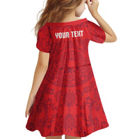 Custom World Football 2026 Turkey Kid Short Sleeve Dress Crescent Stars Ottoman Baroque Pride