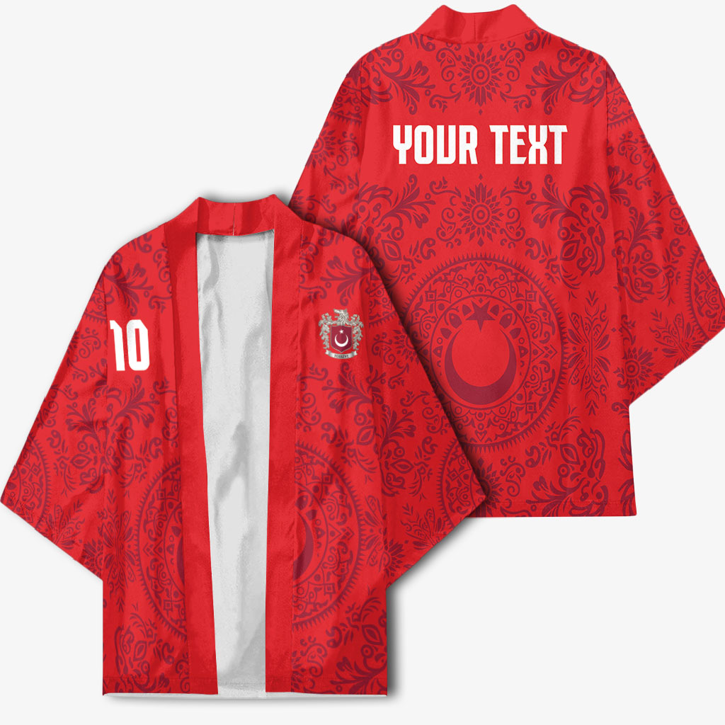 Custom World Football 2026 Turkey Kimono Crescent Stars Ottoman Baroque Pride