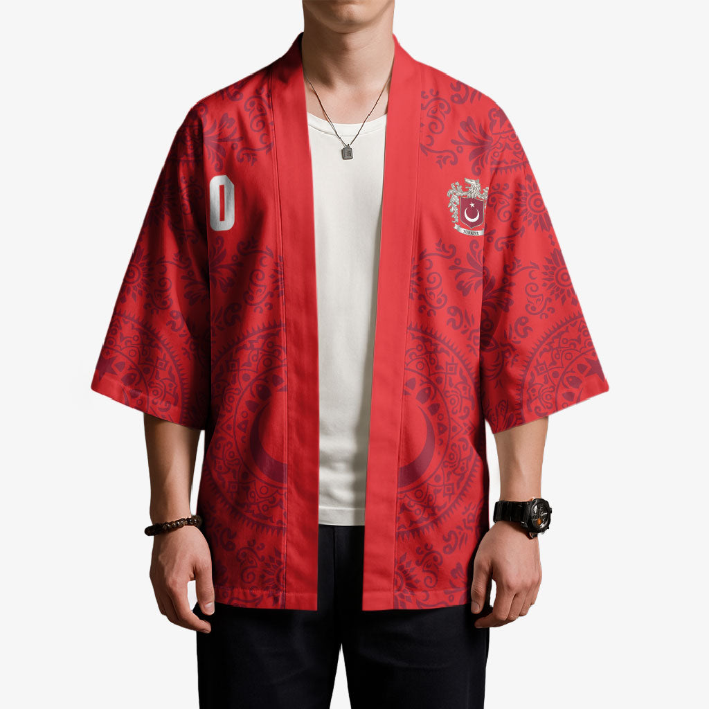 Custom World Football 2026 Turkey Kimono Crescent Stars Ottoman Baroque Pride