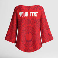 Custom World Football 2026 Turkey Kimono Sleeve Blouse Crescent Stars Ottoman Baroque Pride