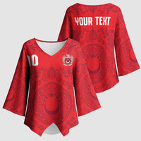 Custom World Football 2026 Turkey Kimono Sleeve Blouse Crescent Stars Ottoman Baroque Pride