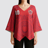 Custom World Football 2026 Turkey Kimono Sleeve Blouse Crescent Stars Ottoman Baroque Pride