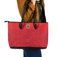 World Football 2026 Turkey Leather Tote Bag Crescent Stars Ottoman Baroque Pride