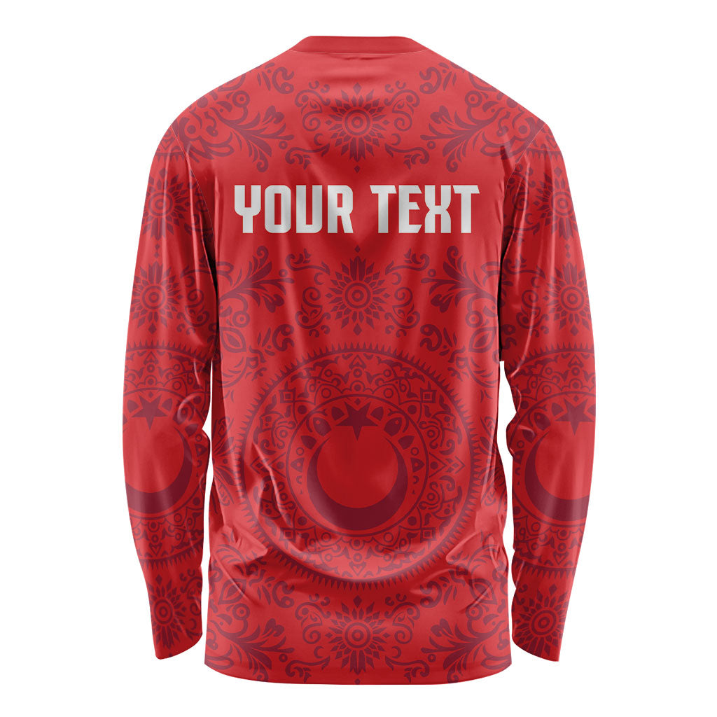 Custom World Football 2026 Turkey Long Sleeve Shirt Crescent Stars Ottoman Baroque Pride