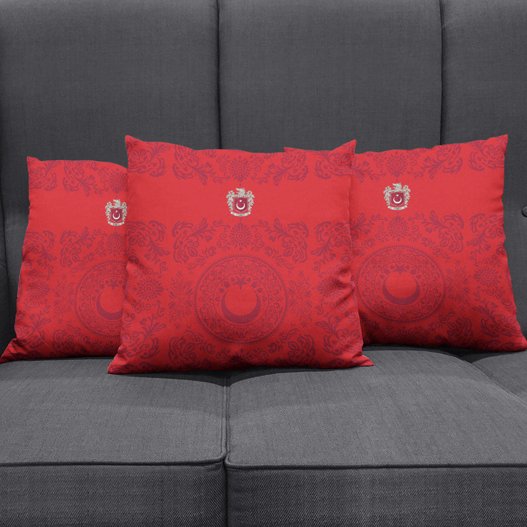 World Football 2026 Turkey Pillow Cover Crescent Stars Ottoman Baroque Pride