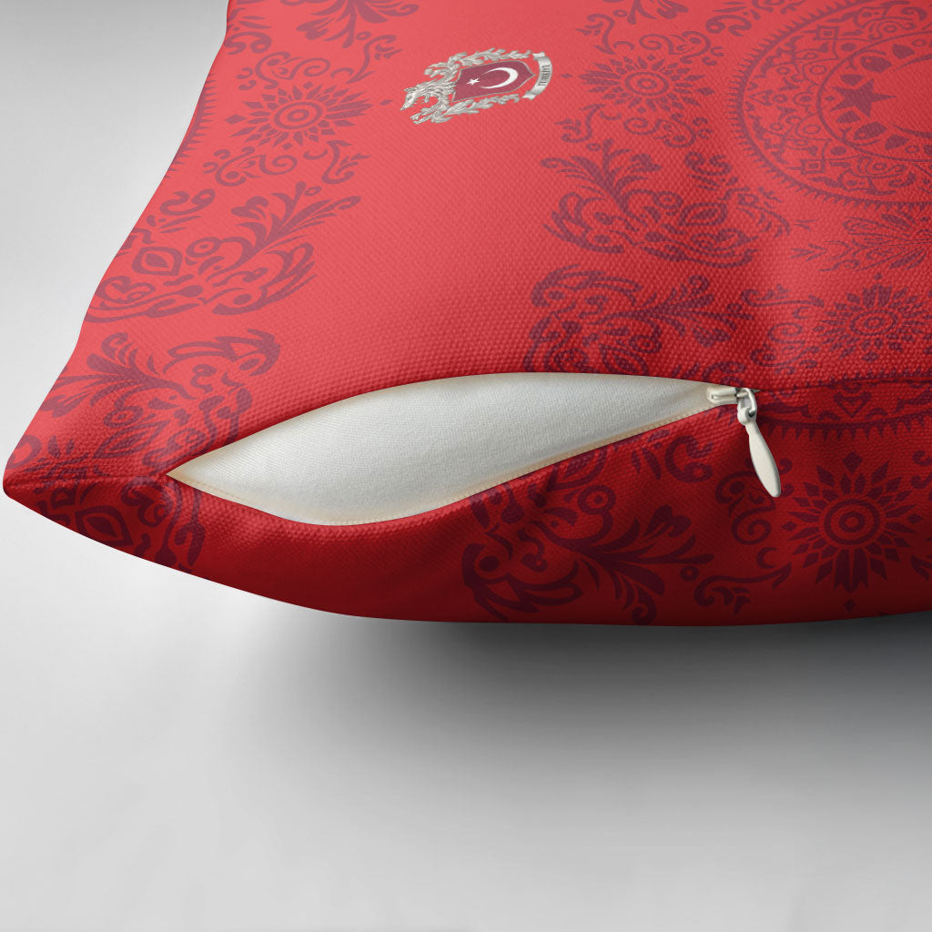 World Football 2026 Turkey Pillow Cover Crescent Stars Ottoman Baroque Pride