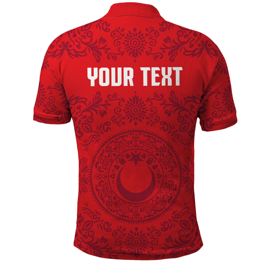 Custom World Football 2026 Turkey Polo Shirt Crescent Stars Ottoman Baroque Pride