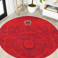 World Football 2026 Turkey Round Carpet Crescent Stars Ottoman Baroque Pride