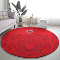 World Football 2026 Turkey Round Carpet Crescent Stars Ottoman Baroque Pride
