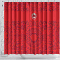 World Football 2026 Turkey Shower Curtain Crescent Stars Ottoman Baroque Pride