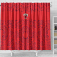 World Football 2026 Turkey Shower Curtain Crescent Stars Ottoman Baroque Pride