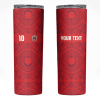 Custom World Football 2026 Turkey Skinny Tumbler Crescent Stars Ottoman Baroque Pride