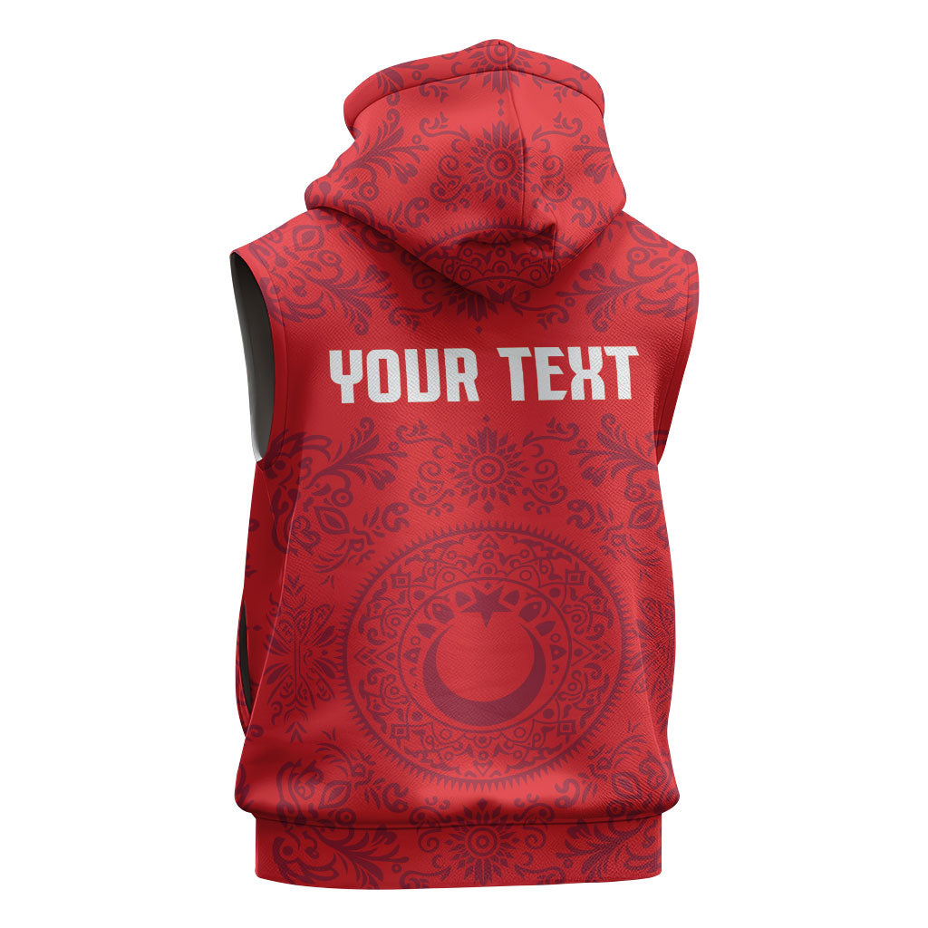 Custom World Football 2026 Turkey Sleeveless Hoodie Crescent Stars Ottoman Baroque Pride
