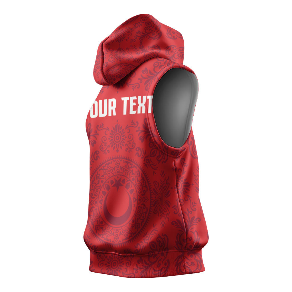 Custom World Football 2026 Turkey Sleeveless Hoodie Crescent Stars Ottoman Baroque Pride