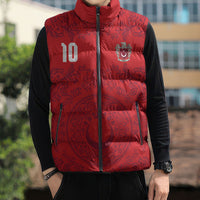 Custom World Football 2026 Turkey Sleeveless Puffer Jacket Crescent Stars Ottoman Baroque Pride