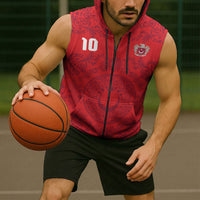 Custom World Football 2026 Turkey Sleeveless Zip Hoodie Crescent Stars Ottoman Baroque Pride