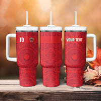 Custom World Football 2026 Turkey Tumbler With Handle Crescent Stars Ottoman Baroque Pride