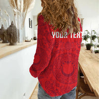 Custom World Football 2026 Turkey Women Casual Shirt Crescent Stars Ottoman Baroque Pride