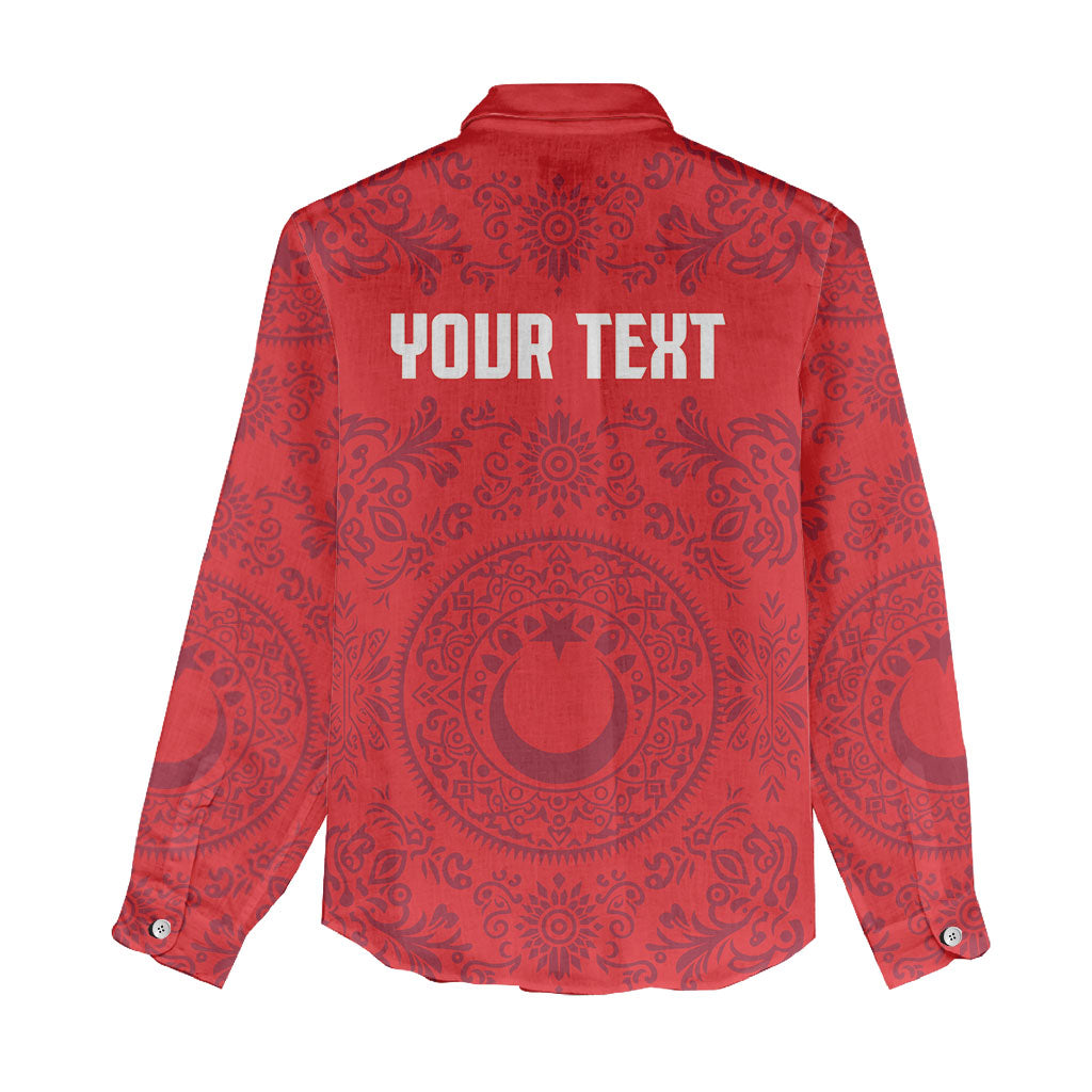 Custom World Football 2026 Turkey Women Casual Shirt Crescent Stars Ottoman Baroque Pride