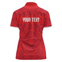 Custom World Football 2026 Turkey Women Polo Shirt Crescent Stars Ottoman Baroque Pride