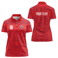 Custom World Football 2026 Turkey Women Polo Shirt Crescent Stars Ottoman Baroque Pride