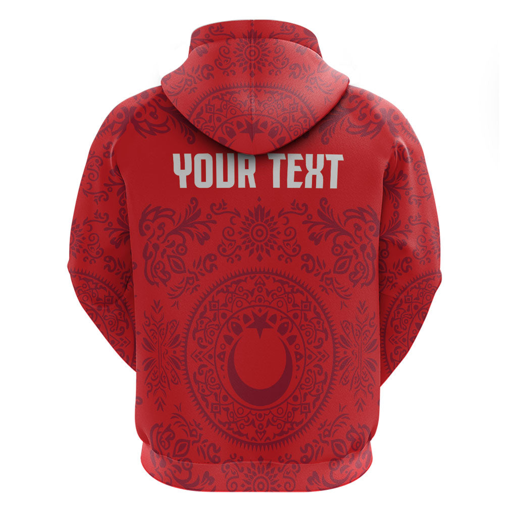 Custom World Football 2026 Turkey Zip Hoodie Crescent Stars Ottoman Baroque Pride
