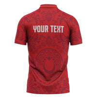 Custom World Football 2026 Turkey Zipper Polo Shirt Crescent Stars Ottoman Baroque Pride