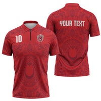 Custom World Football 2026 Turkey Zipper Polo Shirt Crescent Stars Ottoman Baroque Pride