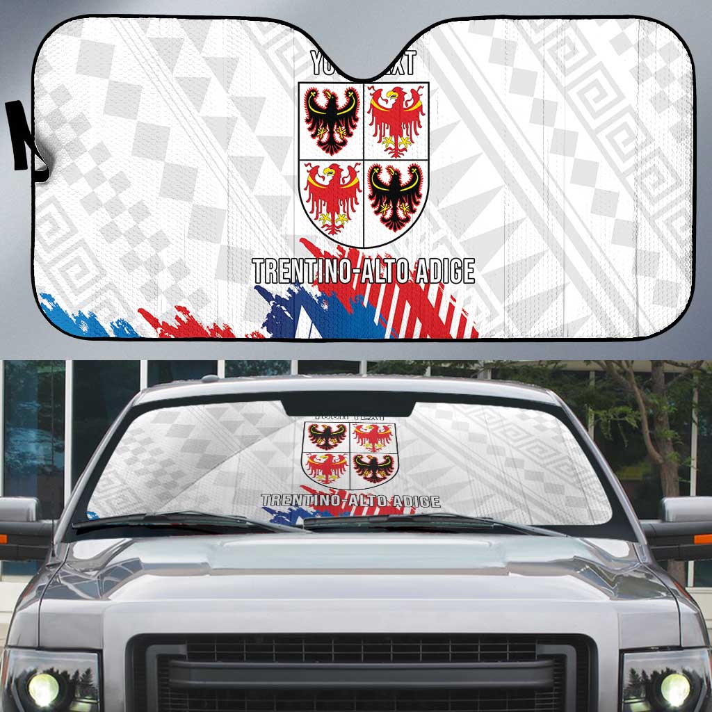 Personalized Italy Trentino-Alto Adige Auto Sun Shade Flag Style - Wonder Print Shop