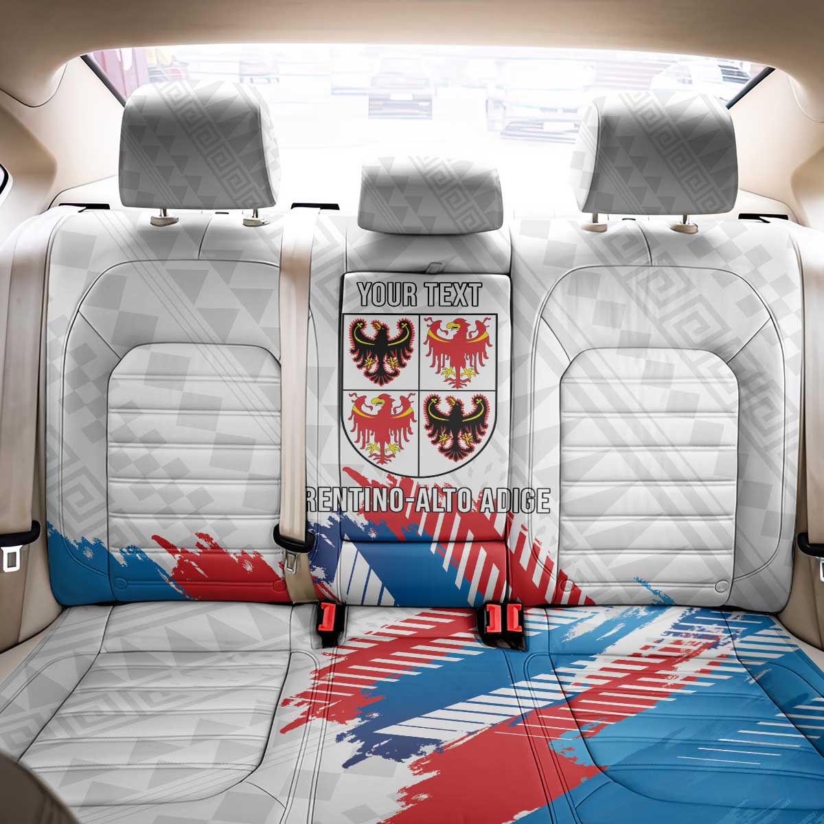 Personalized Italy Trentino-Alto Adige Back Car Seat Cover Flag Style - Wonder Print Shop