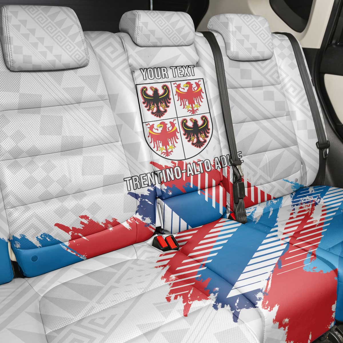 Personalized Italy Trentino-Alto Adige Back Car Seat Cover Flag Style - Wonder Print Shop