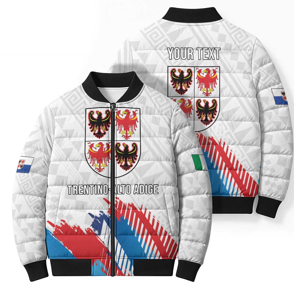 Personalized Italy Trentino-Alto Adige Bomber Puffer Jacket Flag Style - Wonder Print Shop