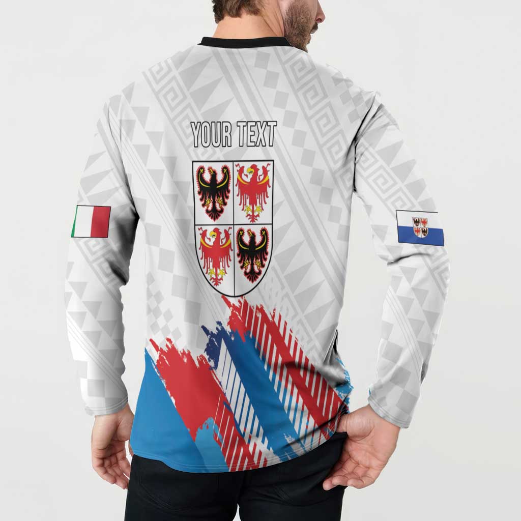 Personalized Italy Trentino-Alto Adige Button Sweatshirt Flag Style - Wonder Print Shop