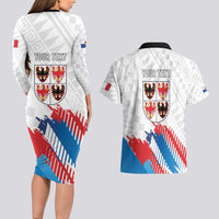 Personalized Italy Trentino-Alto Adige Couples Matching Long Sleeve Bodycon Dress and Hawaiian Shirt Flag Style - Wonder Print Shop