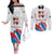 Personalized Italy Trentino-Alto Adige Couples Matching Off The Shoulder Long Sleeve Dress and Long Sleeve Button Shirt Flag Style - Wonder Print Shop