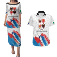 Personalized Italy Trentino-Alto Adige Couples Matching Puletasi and Hawaiian Shirt Flag Style - Wonder Print Shop