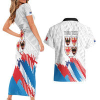 Personalized Italy Trentino-Alto Adige Couples Matching Short Sleeve Bodycon Dress and Hawaiian Shirt Flag Style - Wonder Print Shop