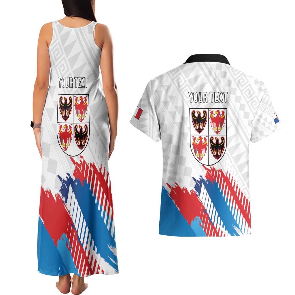 Personalized Italy Trentino-Alto Adige Couples Matching Tank Maxi Dress and Hawaiian Shirt Flag Style - Wonder Print Shop