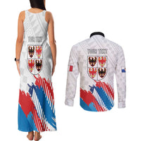 Personalized Italy Trentino-Alto Adige Couples Matching Tank Maxi Dress and Long Sleeve Button Shirt Flag Style - Wonder Print Shop