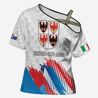 Personalized Italy Trentino-Alto Adige Cross Shoulder Shirt Flag Style - Wonder Print Shop