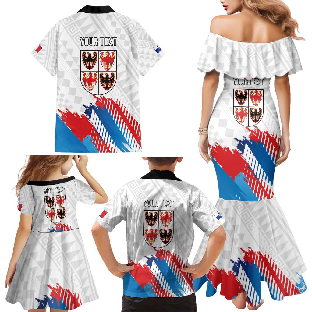 Personalized Italy Trentino-Alto Adige Family Matching Mermaid Dress and Hawaiian Shirt Flag Style - Wonder Print Shop