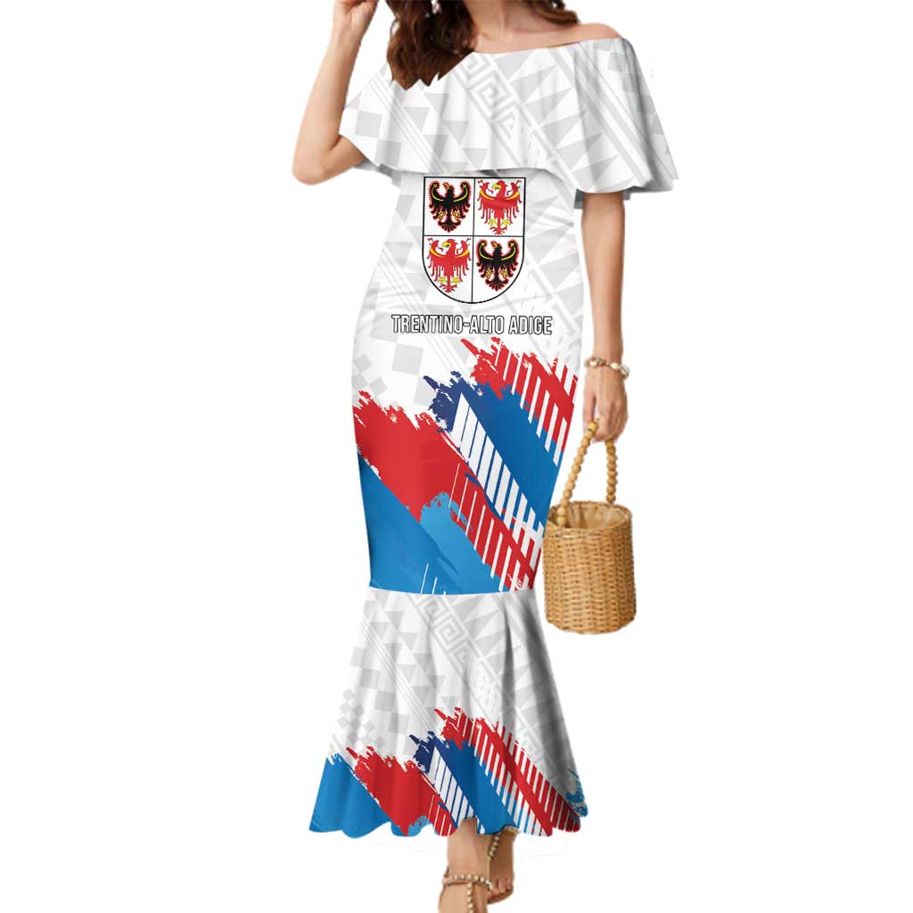 Personalized Italy Trentino-Alto Adige Family Matching Mermaid Dress and Hawaiian Shirt Flag Style - Wonder Print Shop