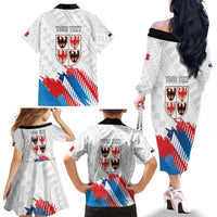 Personalized Italy Trentino-Alto Adige Family Matching Off The Shoulder Long Sleeve Dress and Hawaiian Shirt Flag Style - Wonder Print Shop