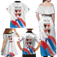 Personalized Italy Trentino-Alto Adige Family Matching Off Shoulder Maxi Dress and Hawaiian Shirt Flag Style - Wonder Print Shop